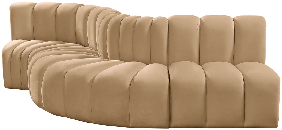 Arc - Velvet 5 Piece Modular Sofa