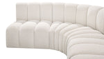 Arc - Boucle Fabric 6 Piece U-Shaped Modular Sofa