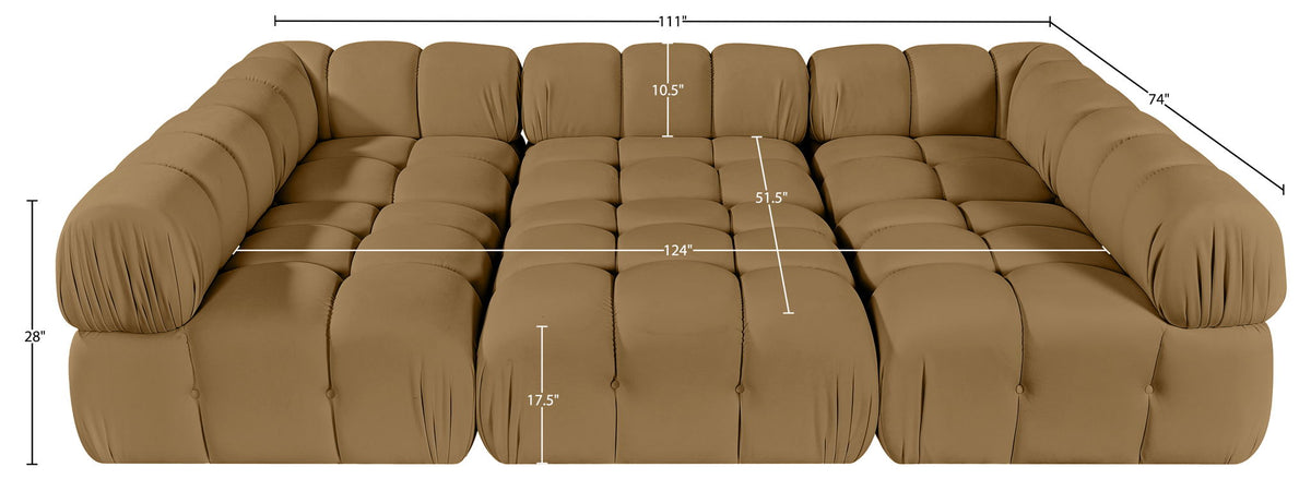 Orin - Velvet 6 Piece Modular Sectional