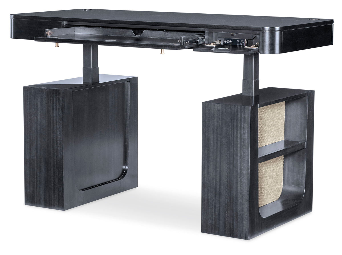 Home Office - Adjustable-Height Desk - Black