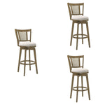 Isla - 26" Putty Brown Counter Height Rubberwood Swivel Barstool