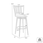 Isla - 26" Putty Brown Counter Height Rubberwood Swivel Barstool