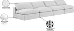 Comfy - Linen Modular Armless Sofa 4 Seats