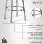 Lorin - Stainless Steel Swivel Bar Stool
