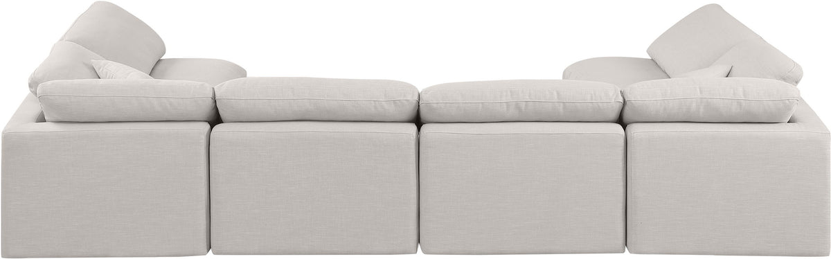 Indulge - Linen 6 Piece Modular U-Shaped Sectional