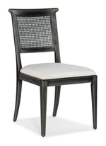Charleston - Upholstered Seat Side Chair (Set of 2) - Black / Gray