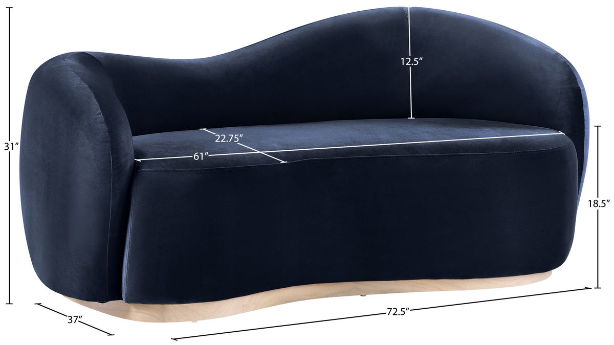 Gustavo - Velvet Upholstered Loveseat