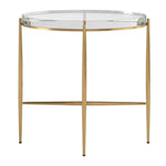Crystal Clear - Accent Table - Brass