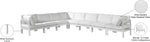 Nizuc - Outdoor Patio 8 Piece Modular Sectional With White Frame