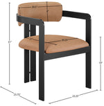 Aurum - Vegan Leather Upholstered Dining Chair With Graphite Black Base (Set of 2)