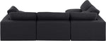 Comfy - 4 Piece Linen Fabric Modular Armless Sectional