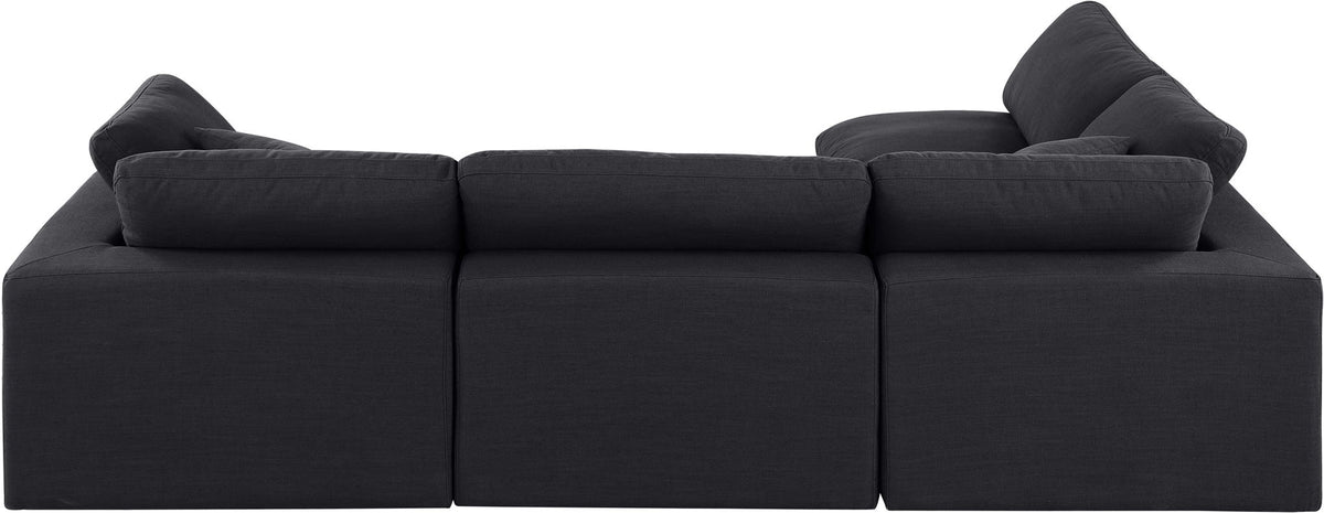 Comfy - 4 Piece Linen Fabric Modular Armless Sectional