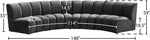 Infinity - 4 Piece Velvet Modular Sectional