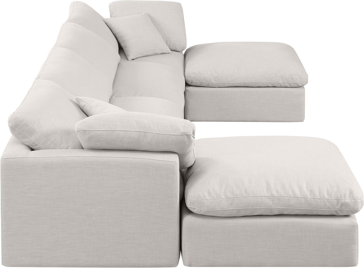 Indulge - Linen 6 Piece Modular Double Chaise Sectional