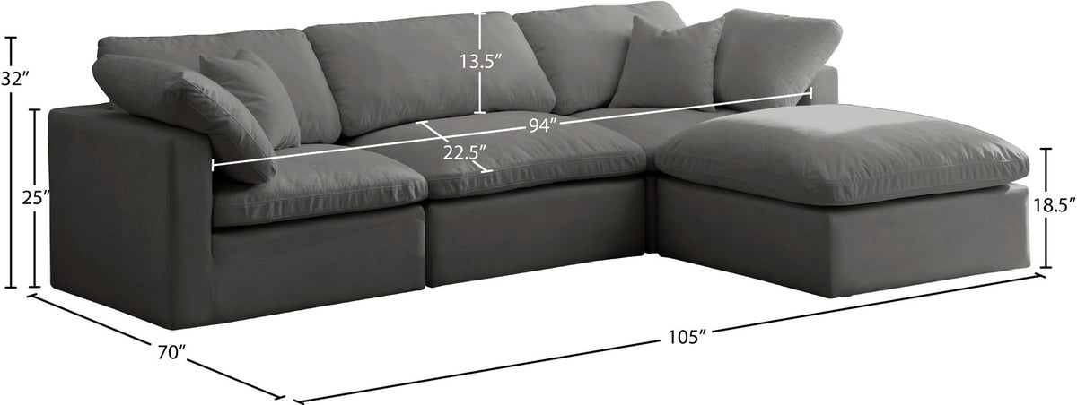Plush - 4 Piece Modular Sectional