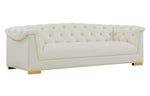 Farah - Velvet Sofa - Cream