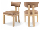 Lavrin - Vegan Leather Dining Side Chair (Set of 2) - Natural Base