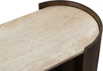 Solstice - Travertine And Mango Wood Table