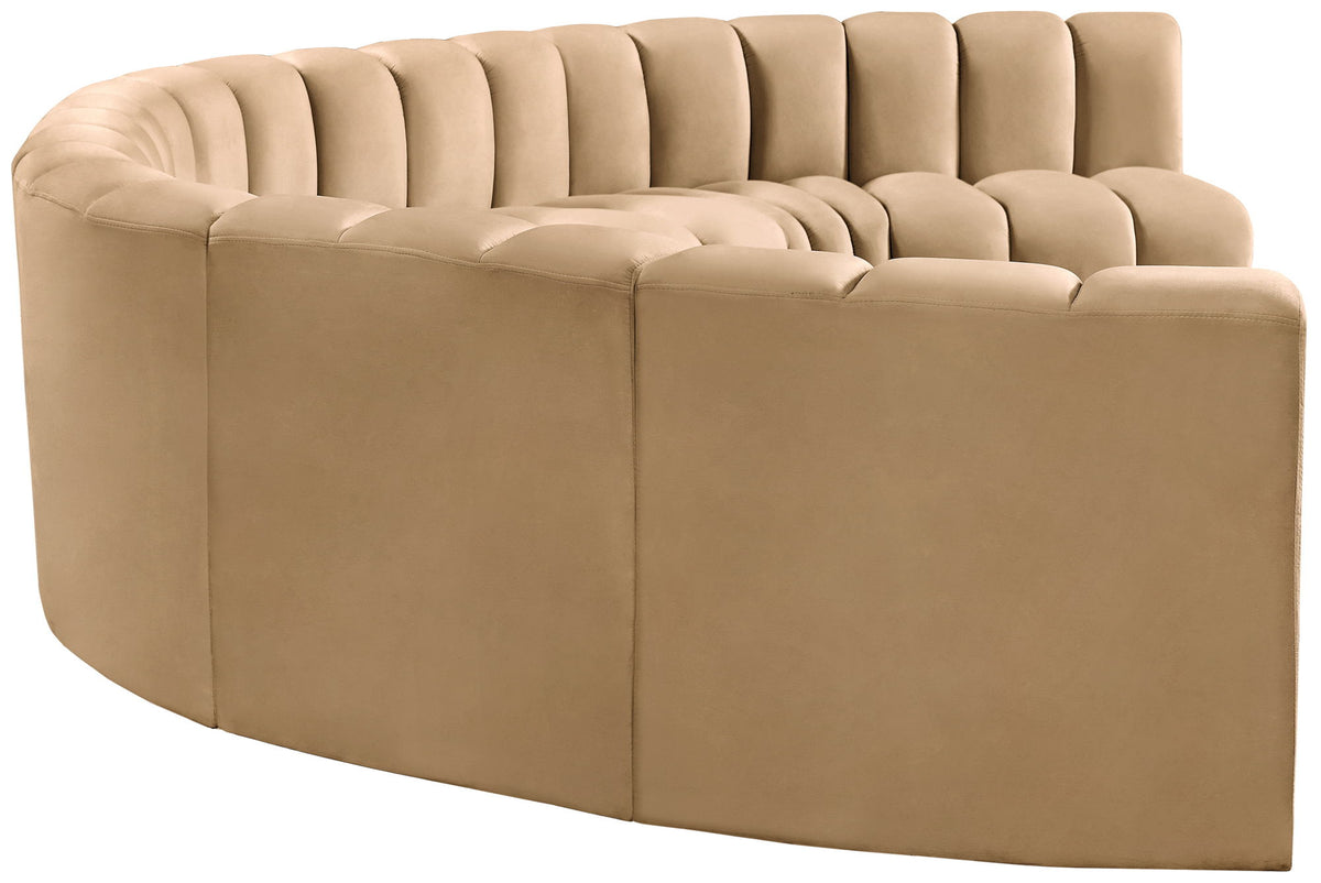 Arc - Velvet 8 Piece U-Shaped Modular Sofa
