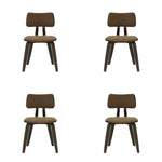 Jaguar - Curved Back Wood Dining Chair With Faux Leather Seat