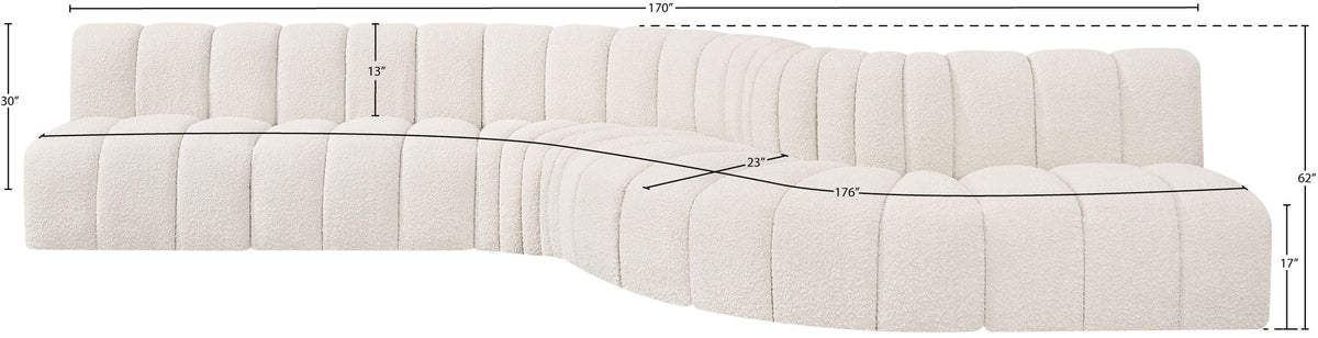 Arc - Boucle Fabric 7 Piece Modular Sofa