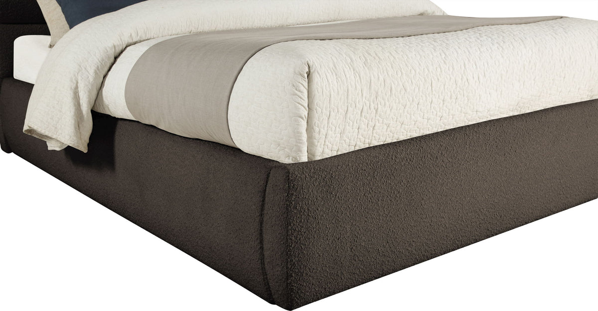 Adam - Boucle Fabric Bed With 89" Headboard