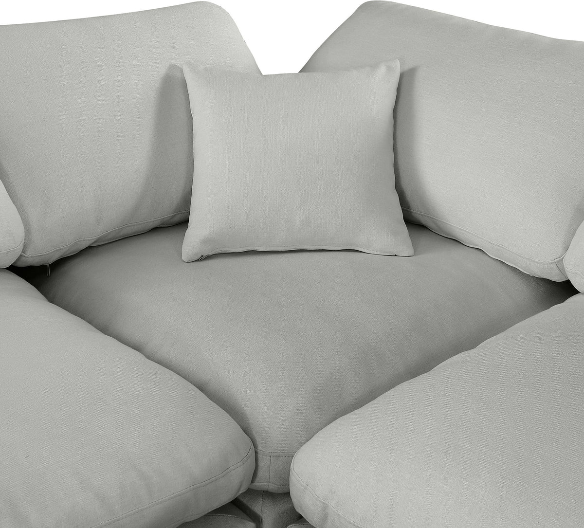 Comfy - 5 Piece Linen Modular Corner Armless Sectional