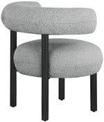 Bordeaux - Boucle Fabric Accent Chair With Black Legs