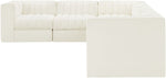 Rummi - Velvet Performance Fabric Upholstered 6 Piece Modular Sectional