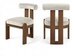 Arienzo - Performance Fabric Upholstered Dining Chair (Set of 2) - Walnut Base