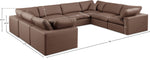 Comfy - 8 Piece Faux Leather Modular Sectional