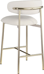 Lupita - Counter Stool With Brushed Gold Frame (Set of 2)