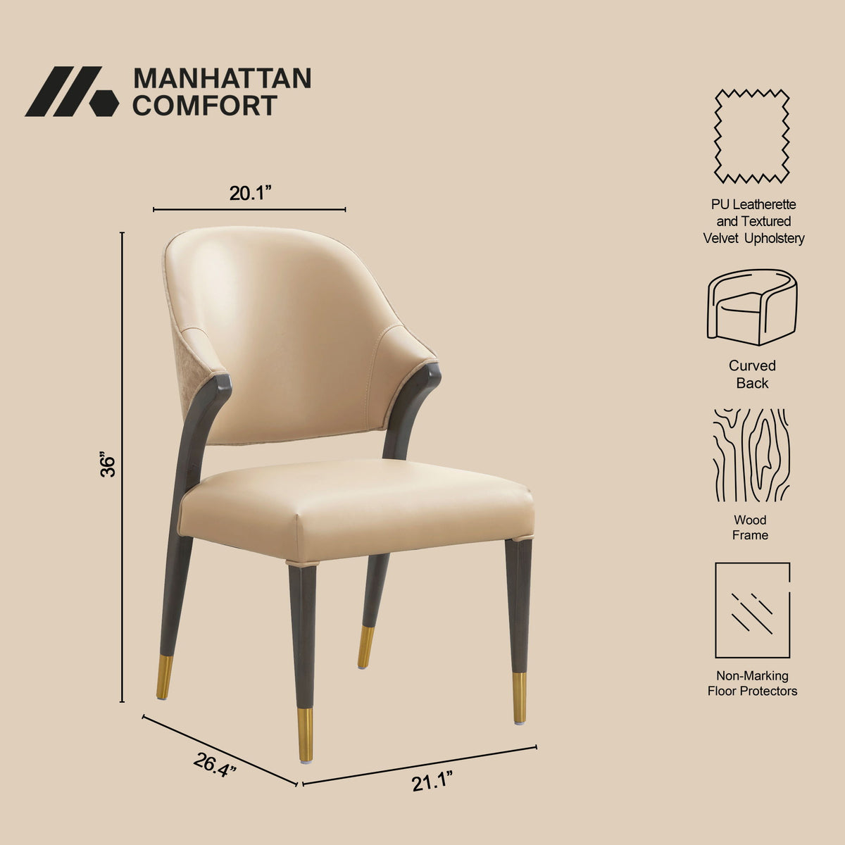Manhattan Collette - Wood Upholstered Side Chair (Set of 2)
