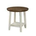 Flaherty - 3 Piece Occasional Set (1 Coffee & 2 End Tables) - Brown / White
