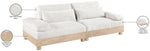 Turin - Chenille Fabric Upholstered Modular Sectional - White