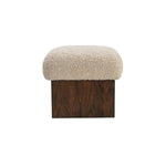 Serge - Ottoman Faux Shearling - Cream / White / Dark Brown