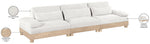 Turin - Chenille Fabric Upholstered Modular Sectional - White