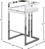 Ezra - Stool with Chrome Legs (Set of 2)