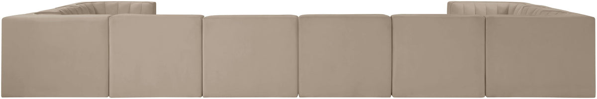 Rummi - Velvet Performance Fabric Upholstered 10 Piece Modular Sectional