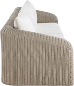 Seacrest - Olefin Water Resistant Fabric And Wicker 4 Piece Outdoor Patio Modular Sofa