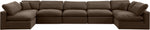 Comfy - 7 Piece Velvet Modular Armless Sectional