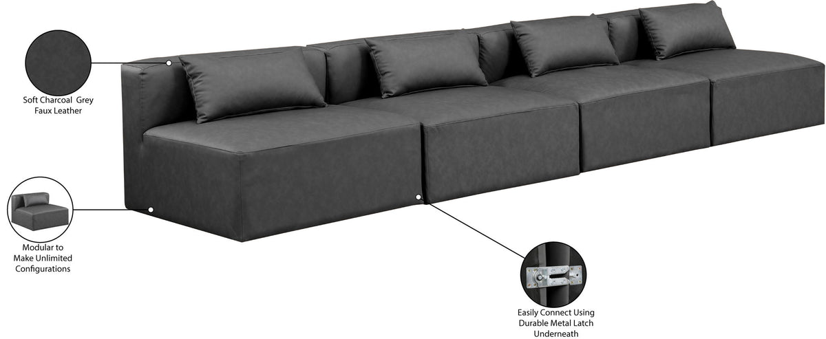 Cube - Modular 4 Seat Armless Sofa