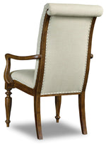 Archivist - Upholstered Arm Chair - Beige / Dark Brown