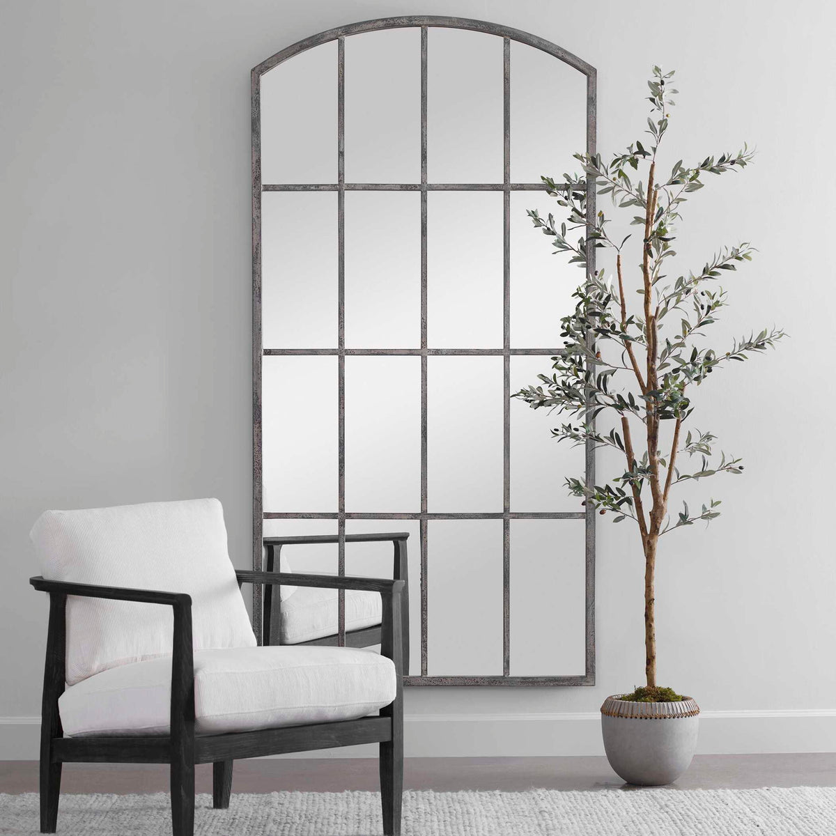 Amiel - Arched Mirror - Ivory