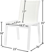 Nizuc - Outdoor Patio Dining Chair With White Frame (Set of 2)