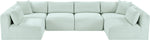 Shaggy - 6 Piece Modular U-Shaped Armless Sectional
