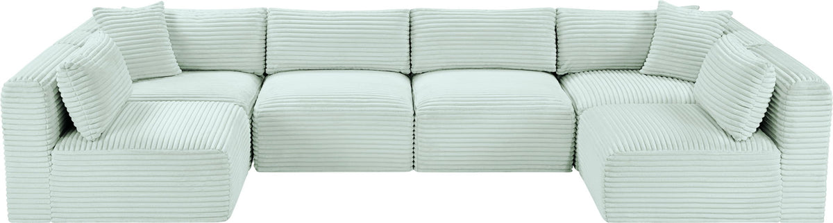 Shaggy - 6 Piece Modular U-Shaped Armless Sectional