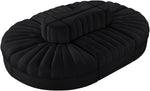Rummi - Oval Velvet Performance Fabric Upholstered 6 Piece Modular Sectional