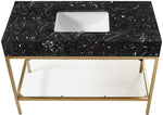 Marmo - Engineered Marble Bathroom Vanity With Gold Base