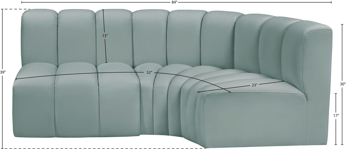 Arc - Faux Leather 3 Piece Sofa